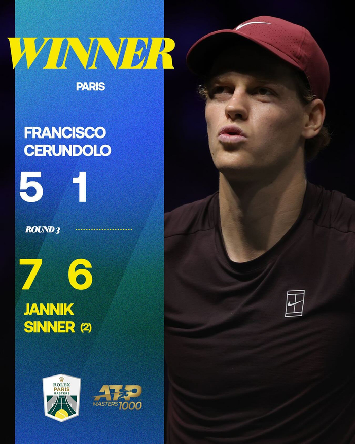 关于蒙特卡洛大师赛险胜拉沃尔杯，辛纳扛起全队的信息